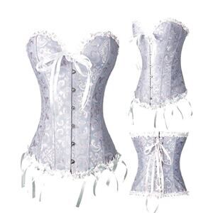 White Modern Corset Selvedge Shaper Fairycore Lingerie Medium